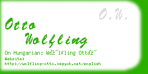 otto wolfling business card